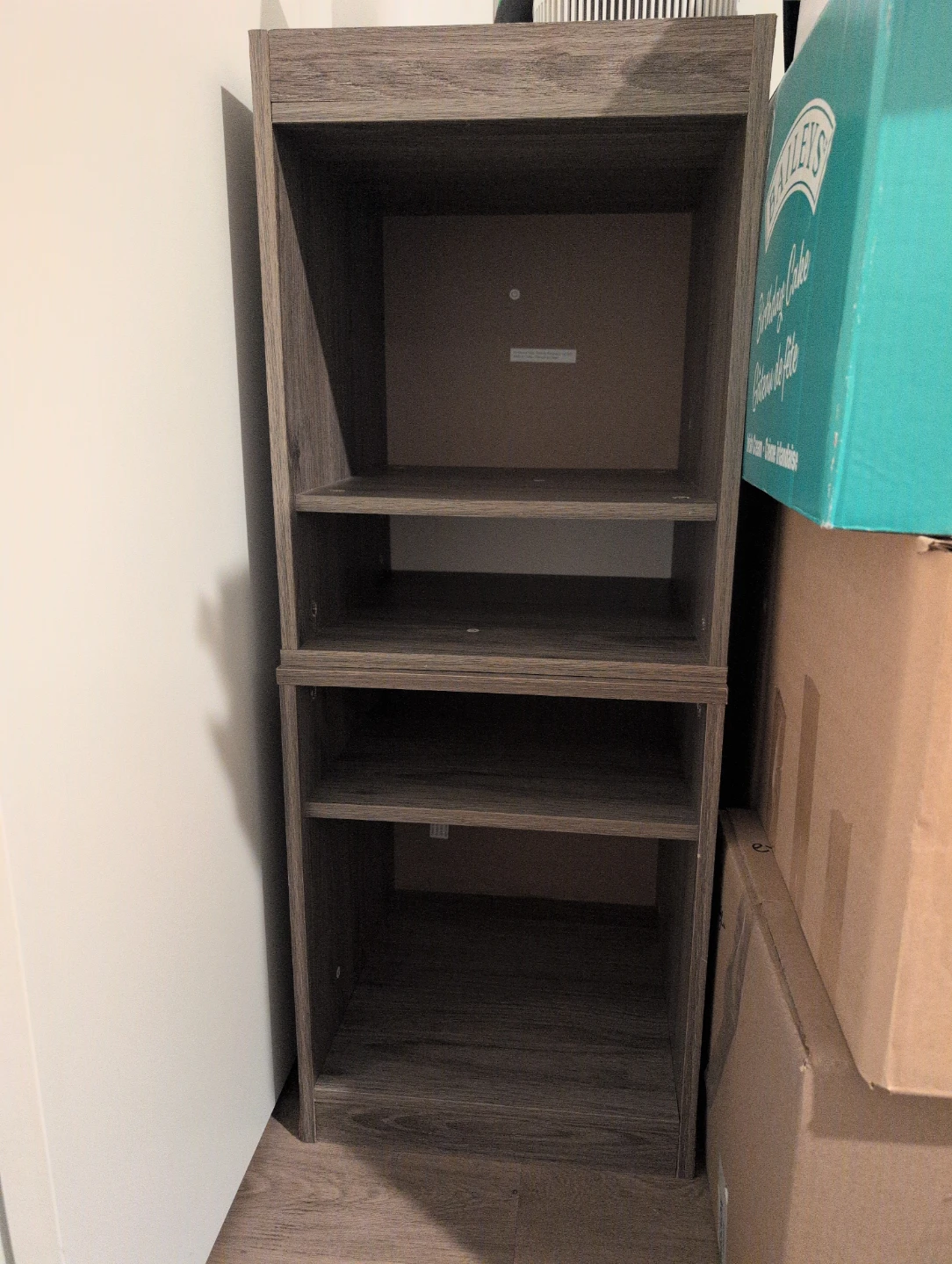 Grey Wood Effect Night Stands (2)