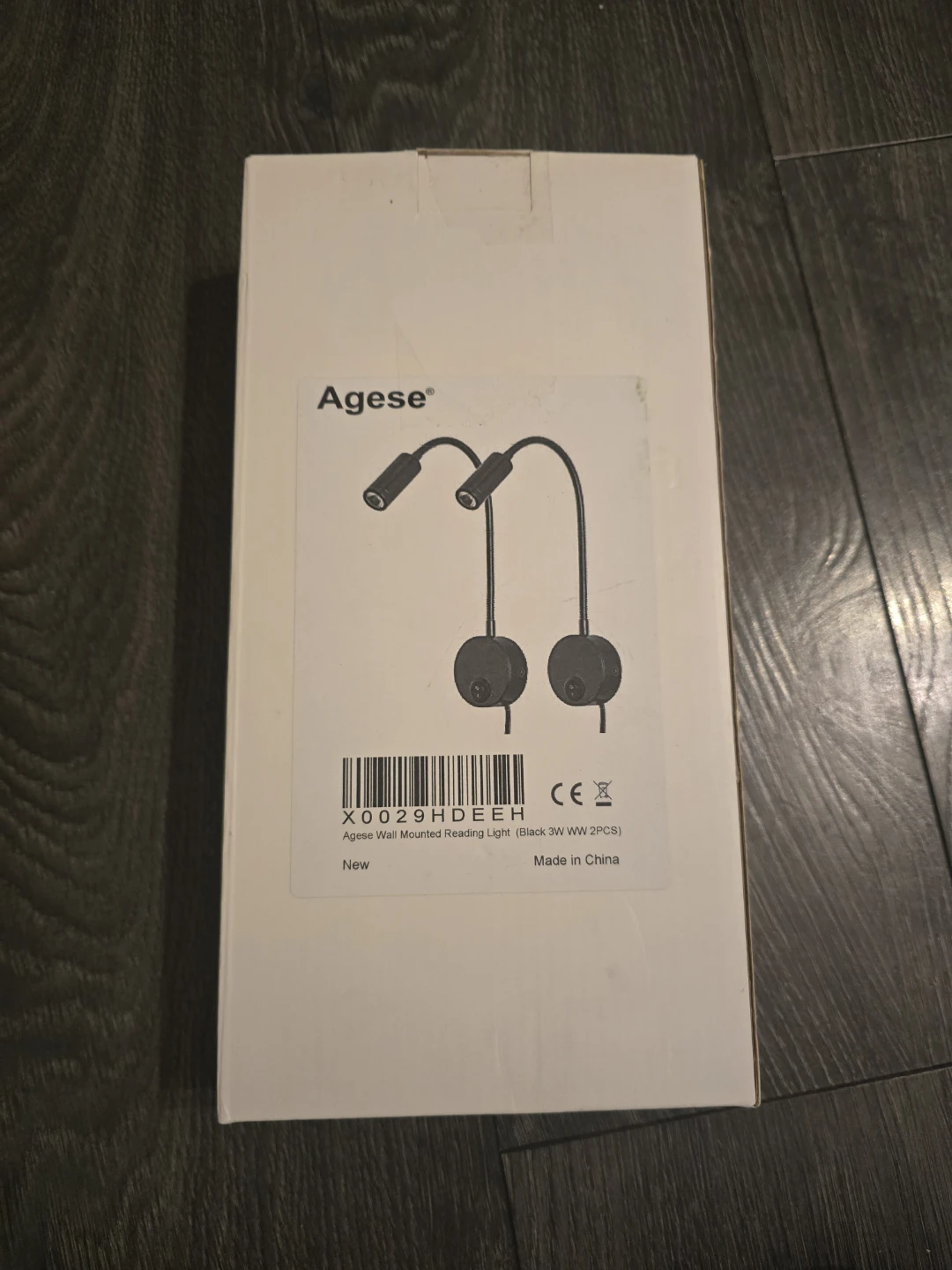 Agese Wall Mounted Reading Lights (Black, 3W, 2PCS)