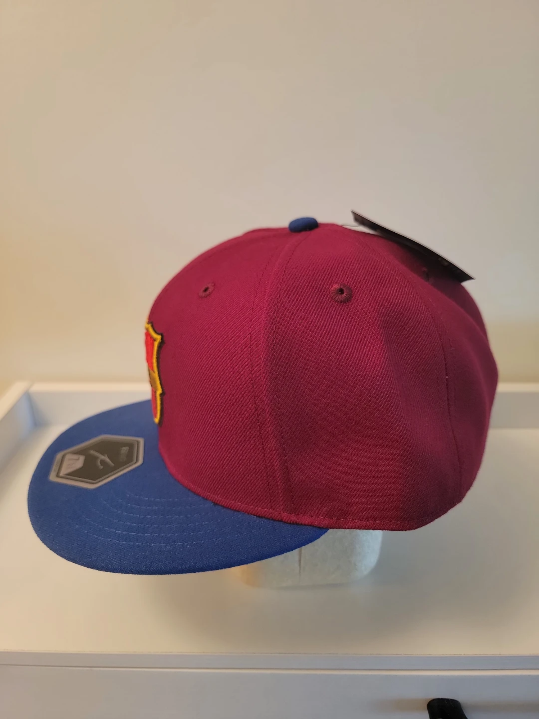 FC Barcelona Fitted Baseball Cap - Burgundy & Blue Size 7 1/2 - photo 5