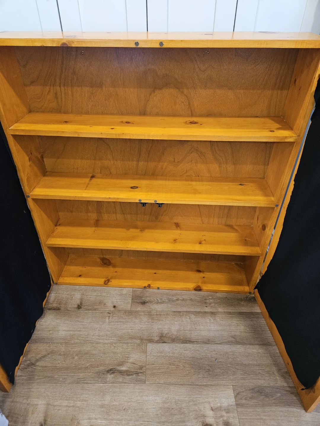 Vintage Handmade Light-Up Display Cabinet – Solid Wood - photo 3