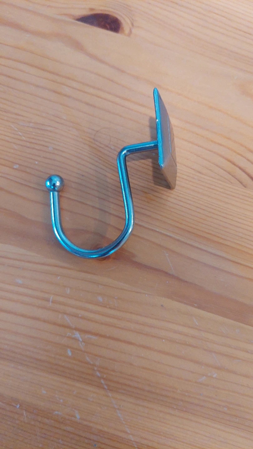 Polished Stainless Steel set of 12 curtain hooks. - photo 2