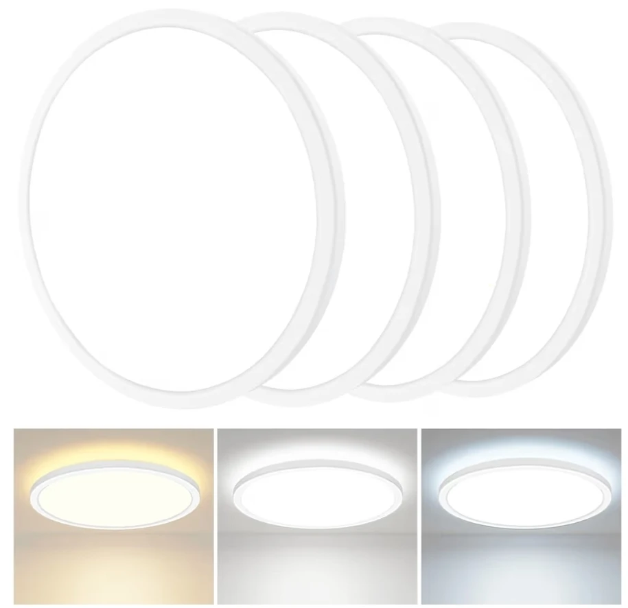 White Round LED Ceiling Lights 9 inches