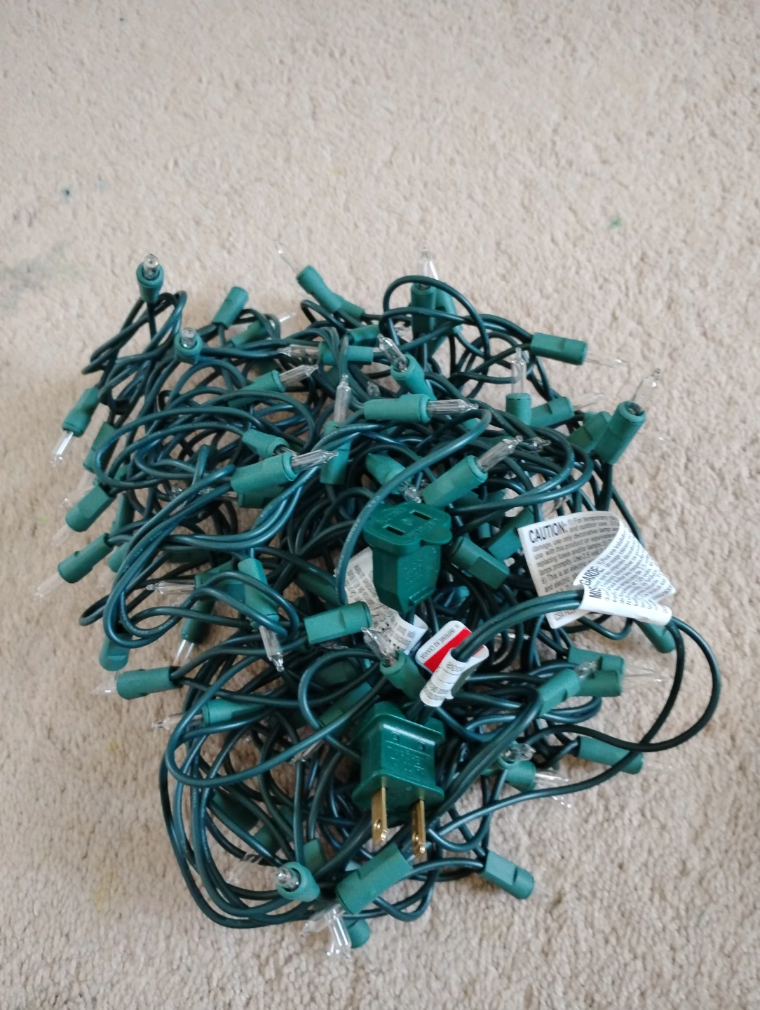 String of Green Christmas Lights