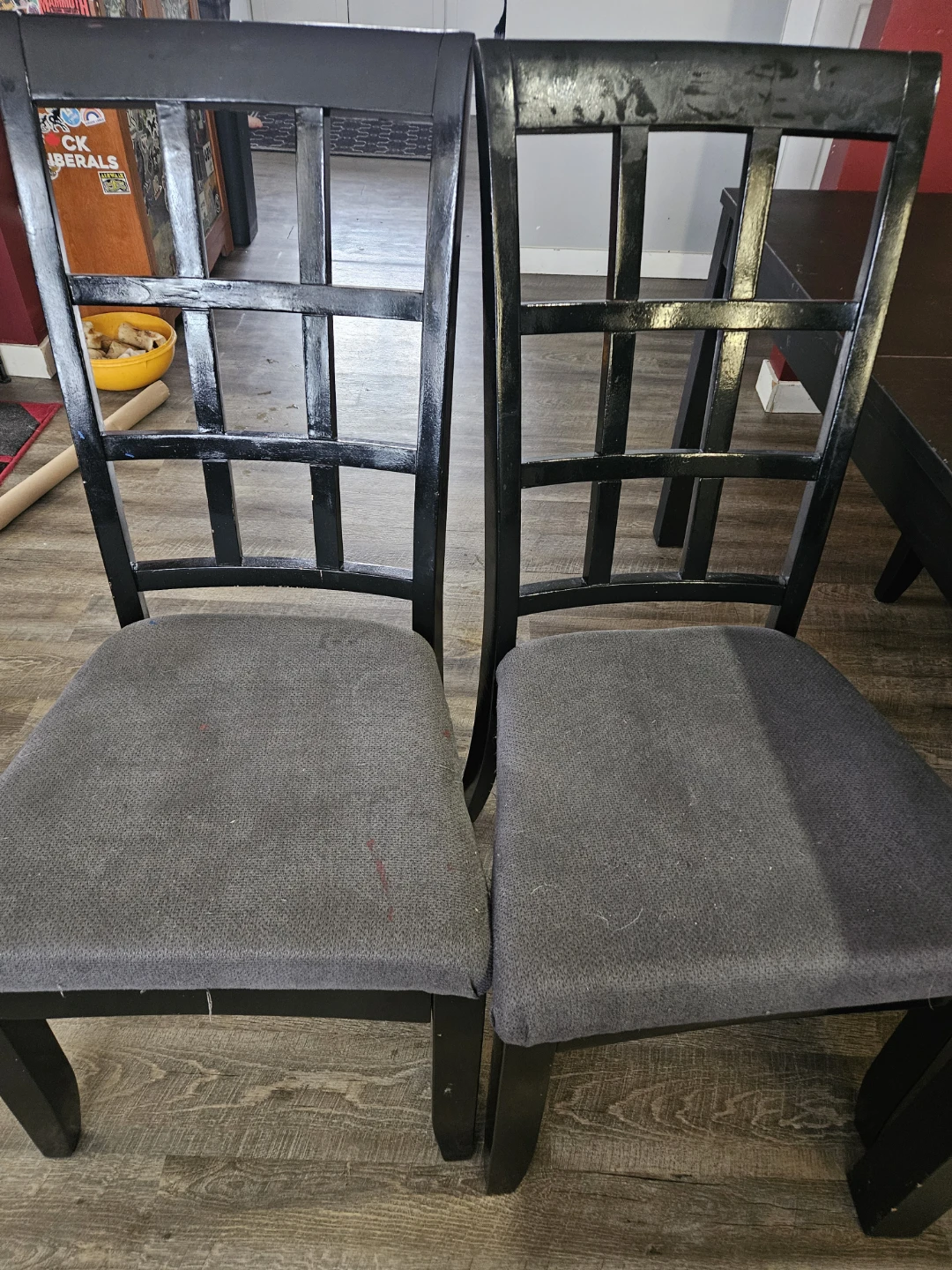 Black Extendable Dining Table with 4 Chairs - photo 5