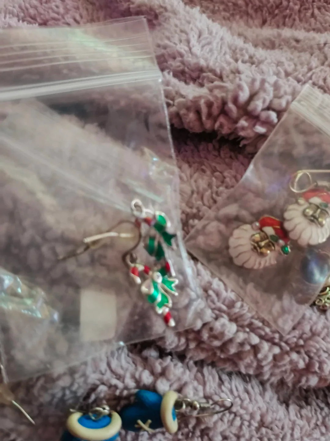 Assorted Christmas Earrings - Santa, Candy Cane, Mittens - photo 2