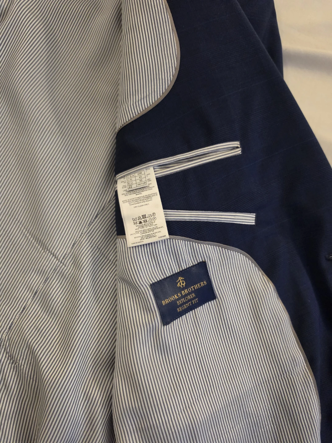 Brooks Brothers Explorer Regent Fit Dark Navy plaid suit jacket - photo 4