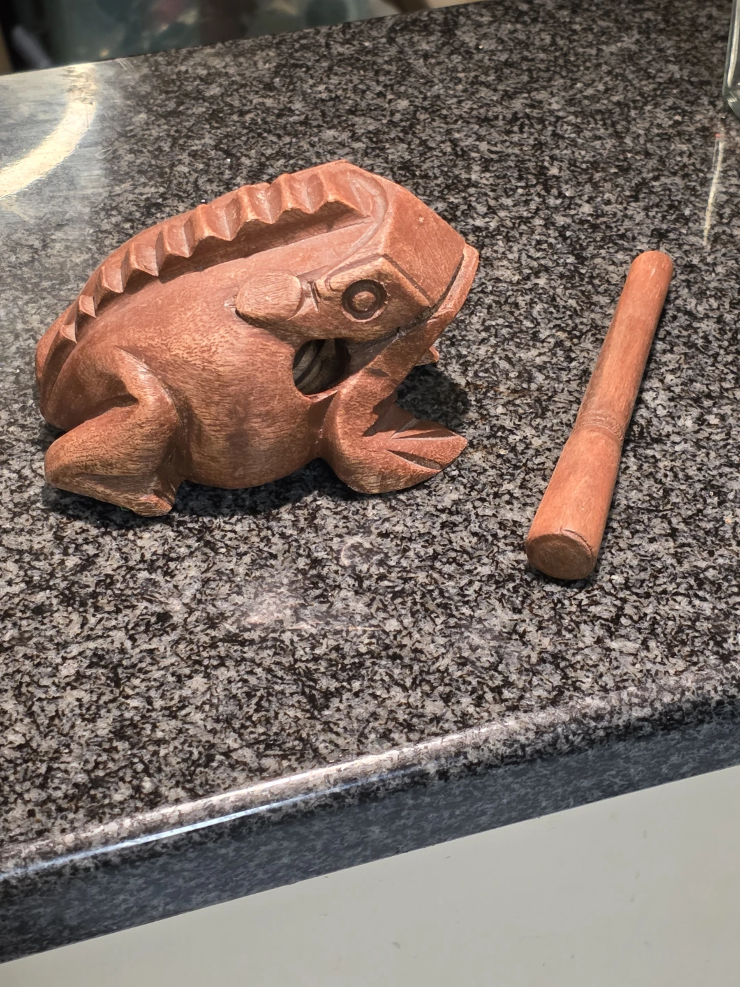 6" Wooden Frog Guiro Percussion Instrument - photo 3