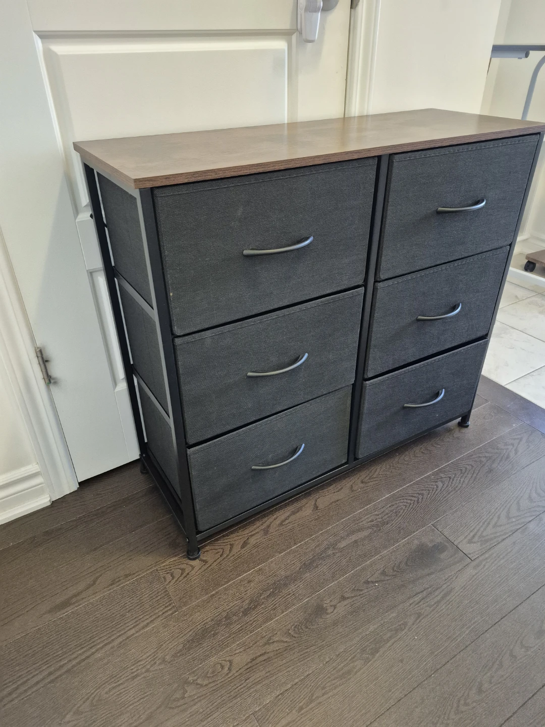 Black 6-Drawer Fabric Dresser - photo 3