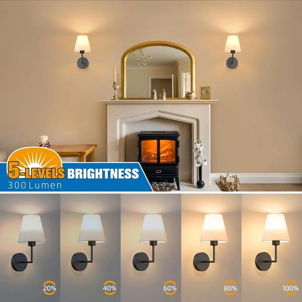 Battery Operated Wall Sconces - 2 Pack - photo 5