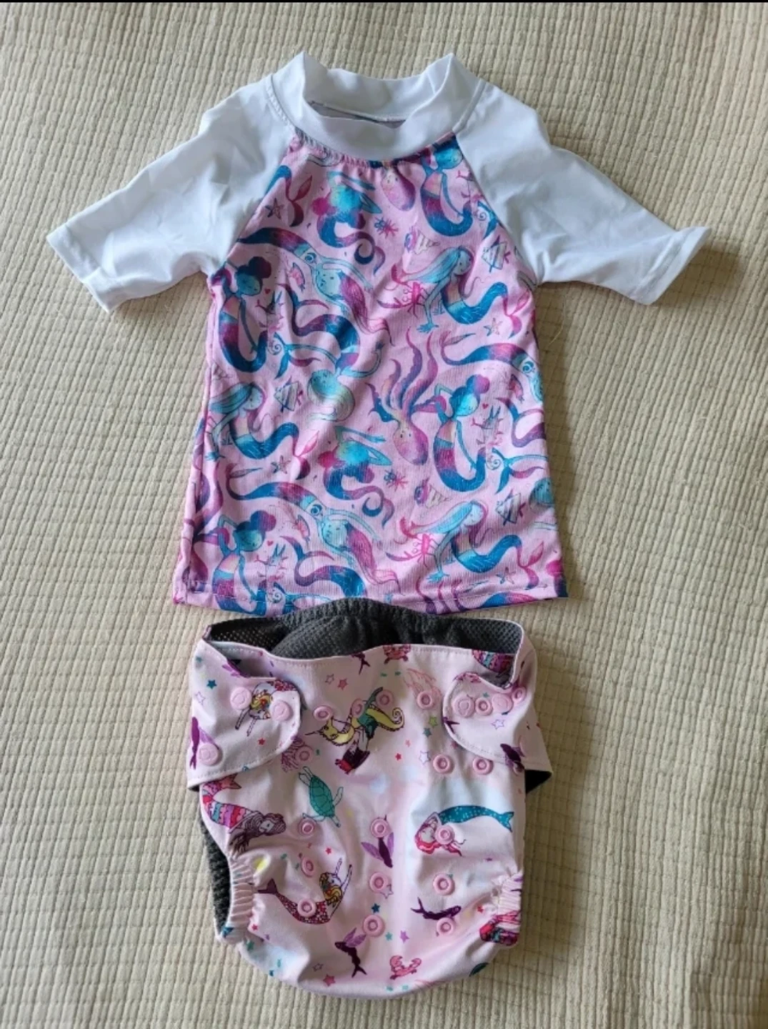 Swimsuit Diaper & Rash Guard Set - 0-12 Months