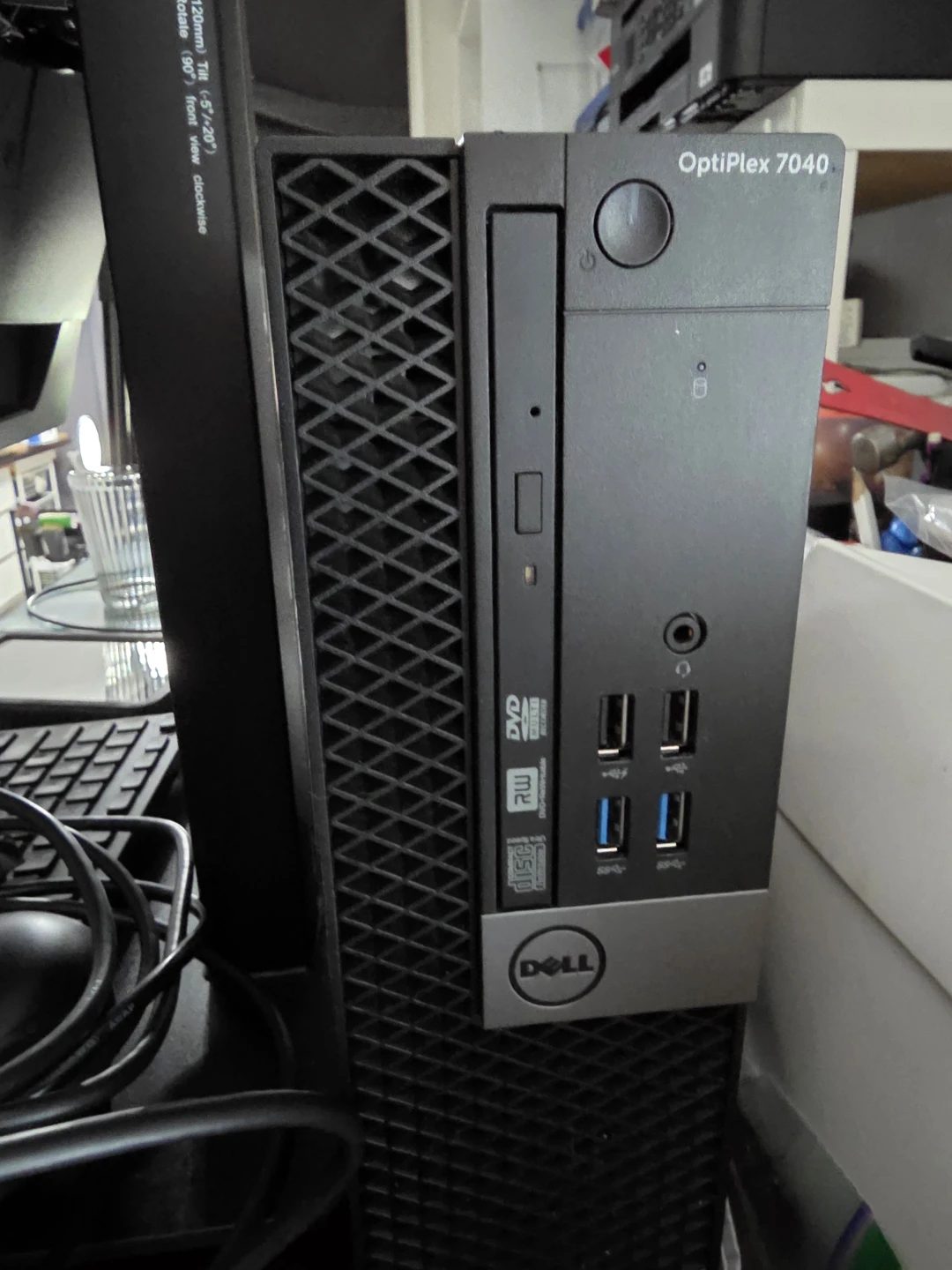 ASUS Computer Monitor and Dell OptiPlex Desktop Computer