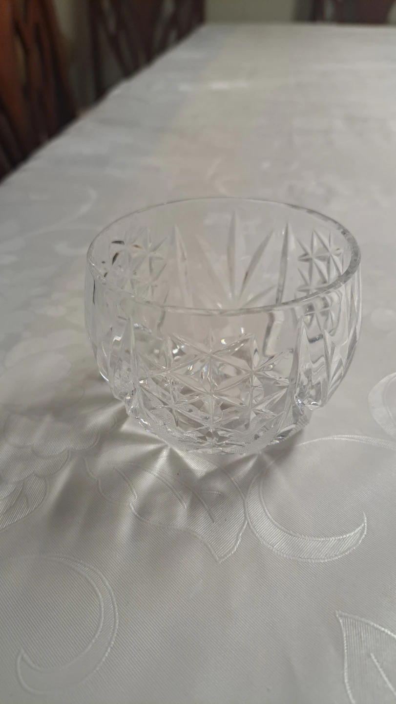 Crystal cut glass bowl