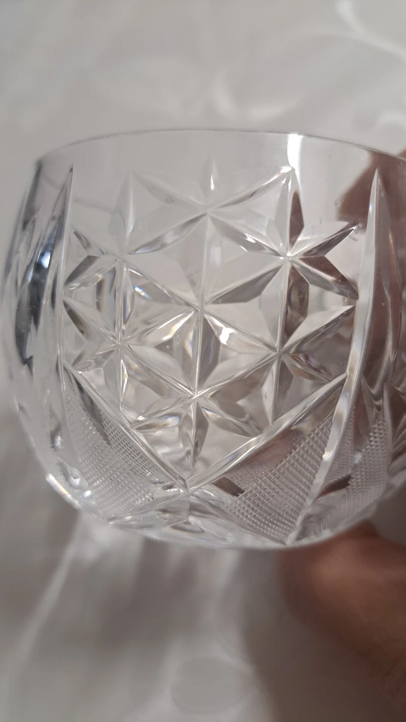 Crystal cut glass bowl - photo 4