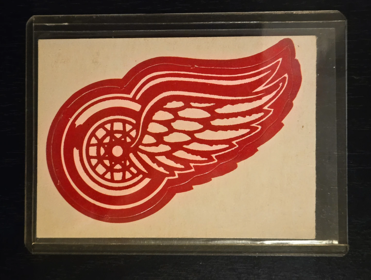 1972/73 And 1973/74  Red Wing Logo Sticker Inserts EX-NRMT - photo 3