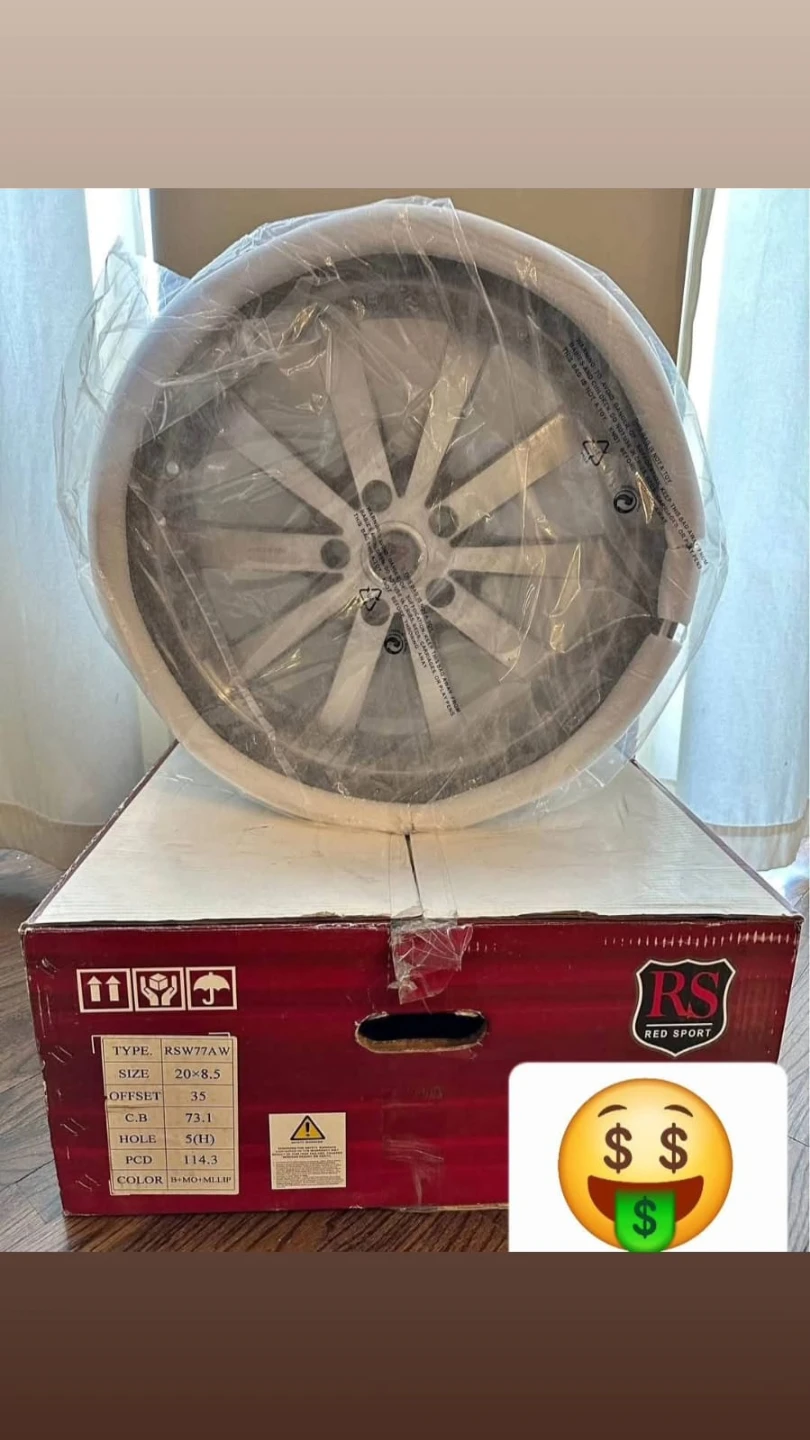 5 New Red Sport rims wheels 5x114.3 5x115 - photo 4