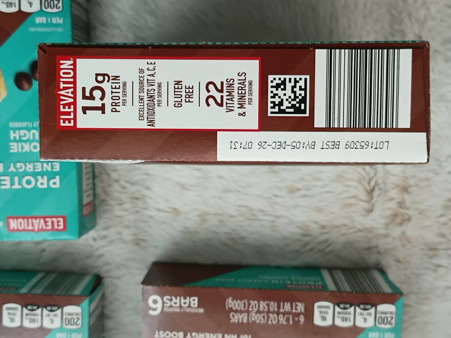 Elevation Protein Energy Bars - Cookie Dough (6 Bars) - photo 2