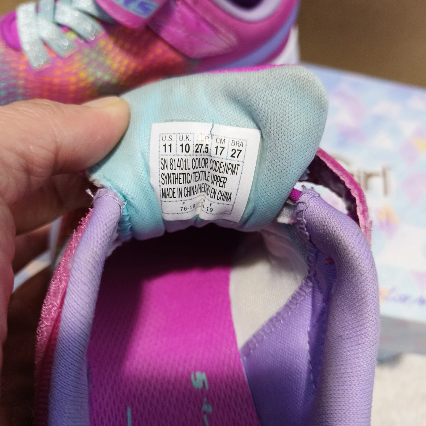 Skechers Girl Shoes with Velcro Strap - Size 11 - photo 3