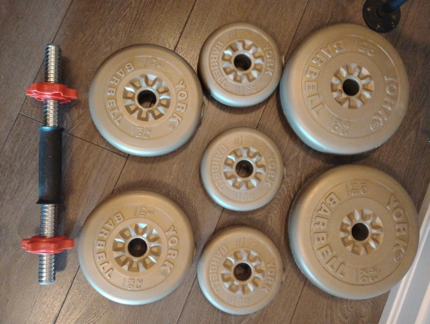 York Barbell Dumbbell Set with Handle