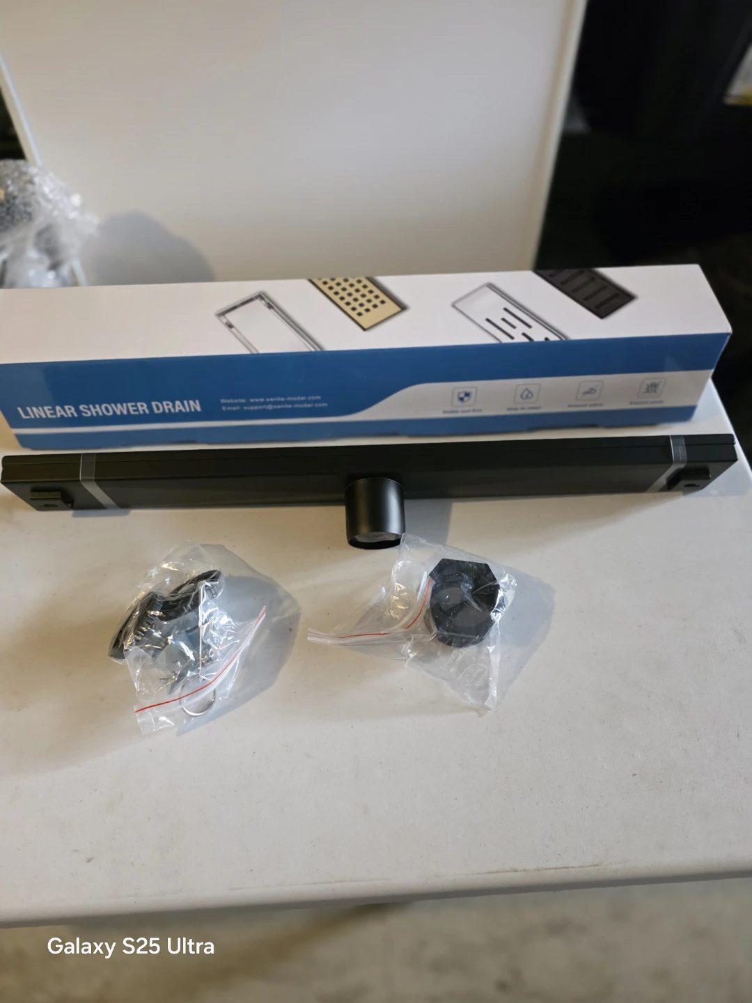 Linear Shower Drain Black