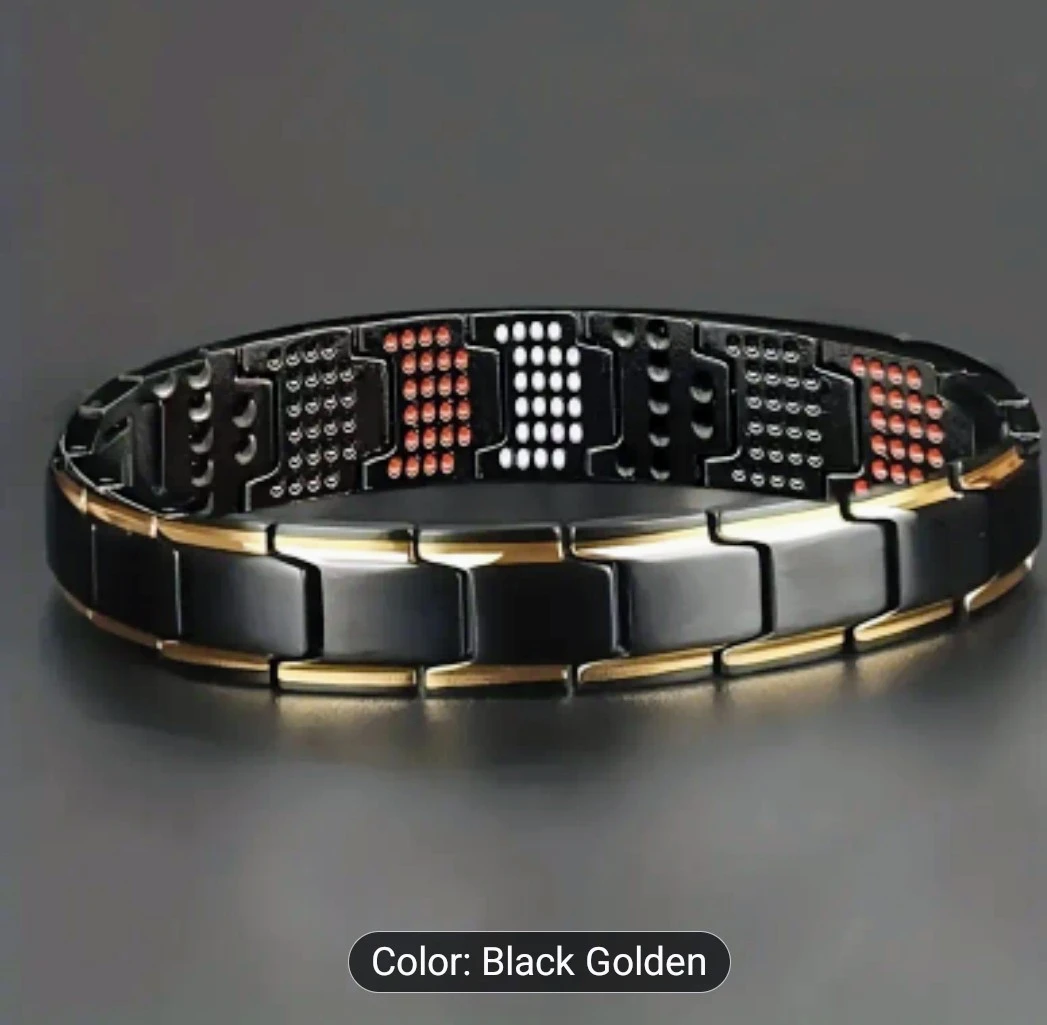 Black Golden Link Bracelet 21.5cm/8.5in