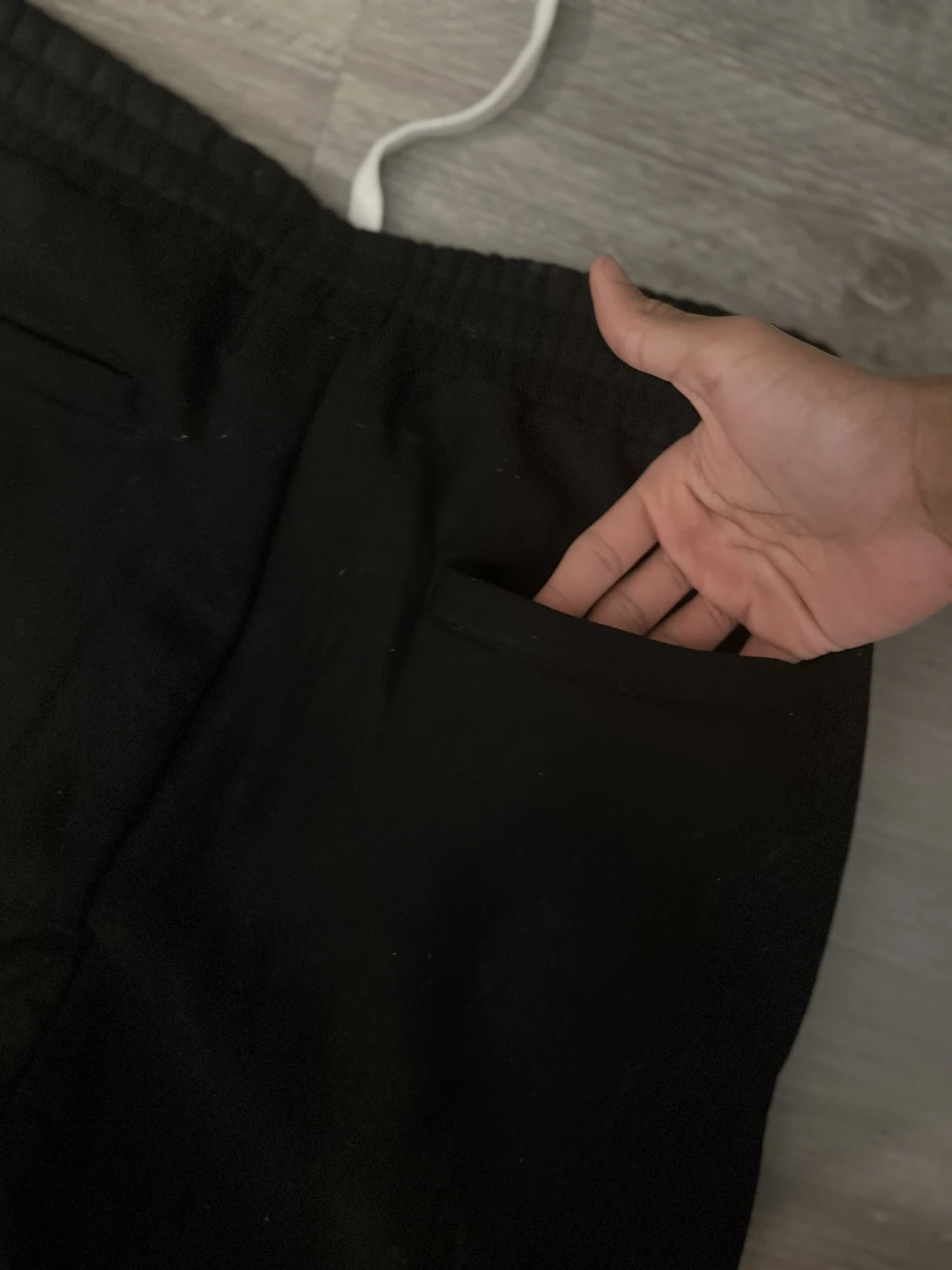 Archive Black Track Pants with White Stripes - photo 3