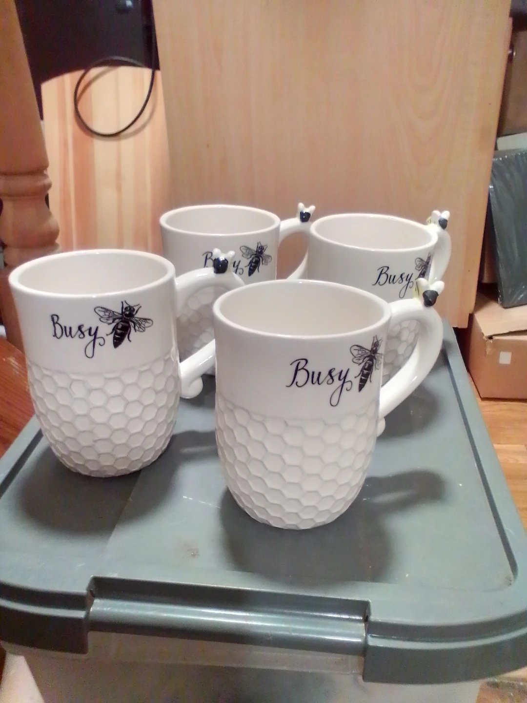 Set of 4 Busy Bee Mugs