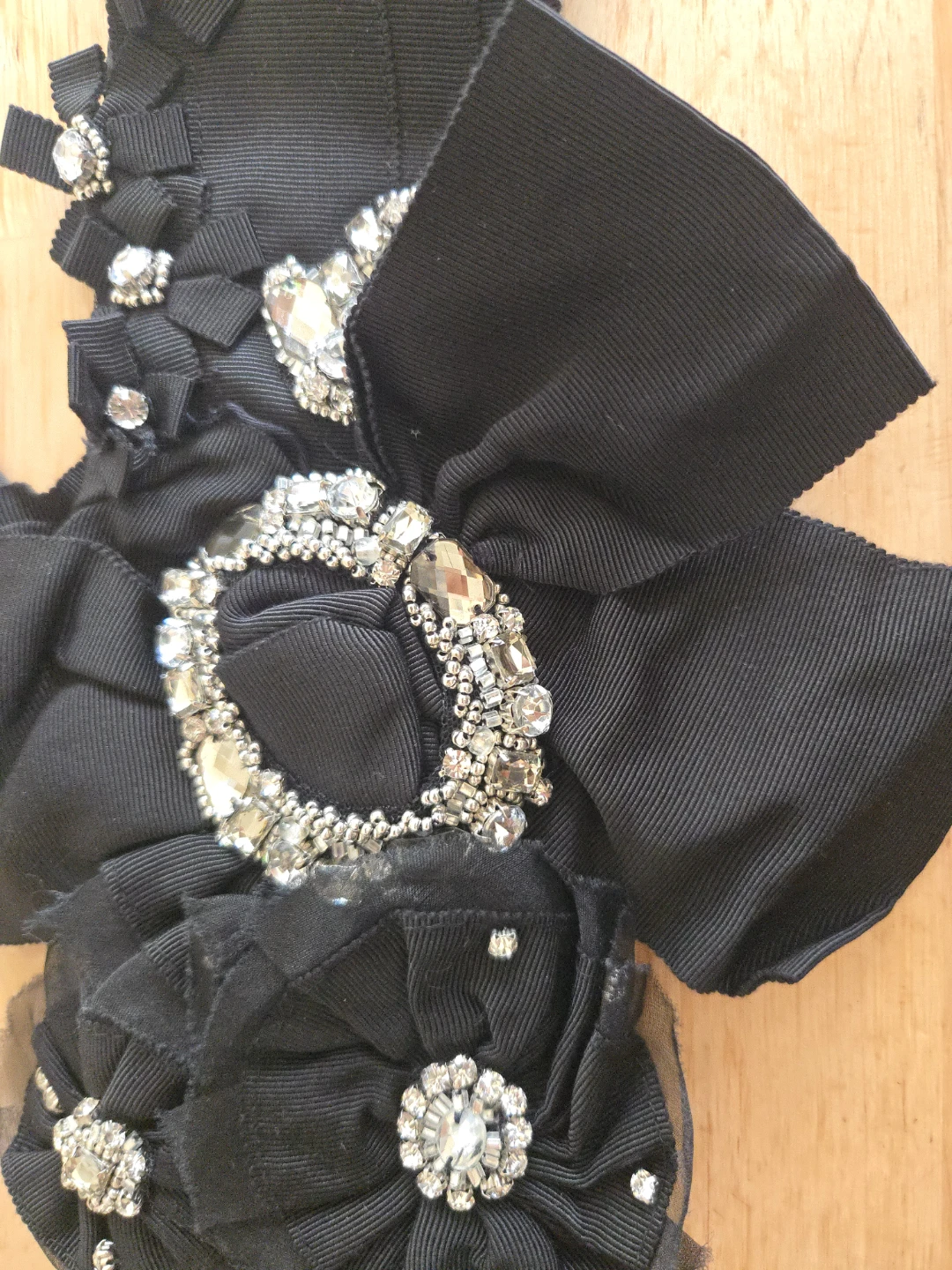 Black Embellished Grosgrain  Belt - photo 3