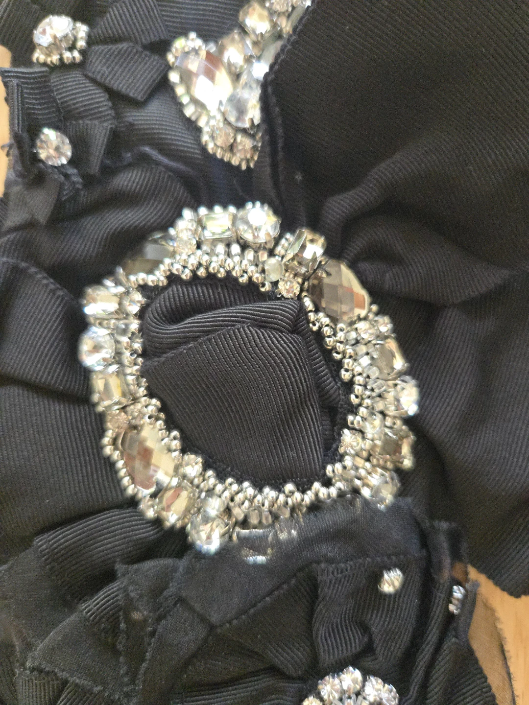 Black Embellished Grosgrain  Belt - photo 4