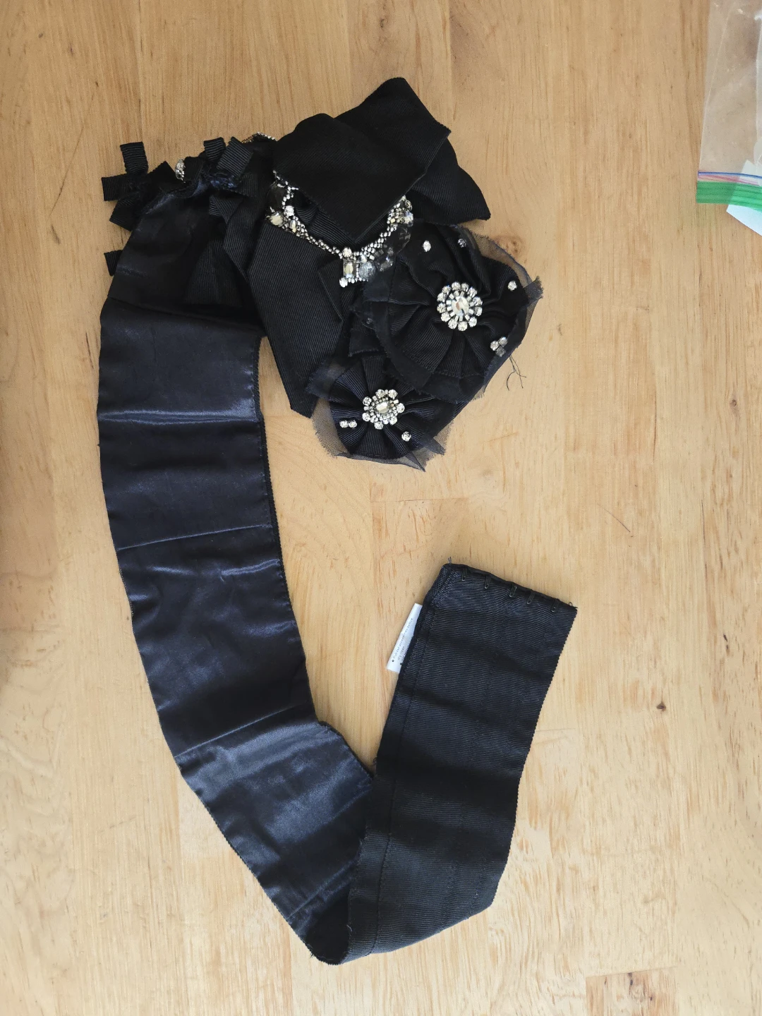 Black Embellished Grosgrain  Belt - photo 5