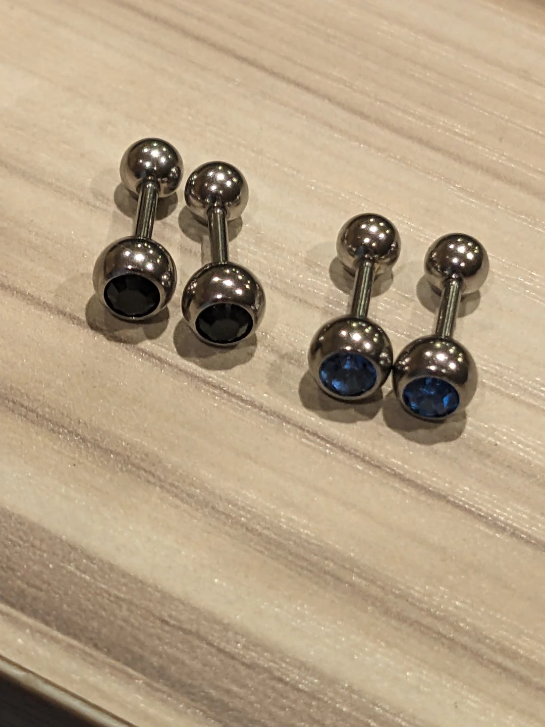 Two Pairs Stainless Steel Barbell Studs - photo 2