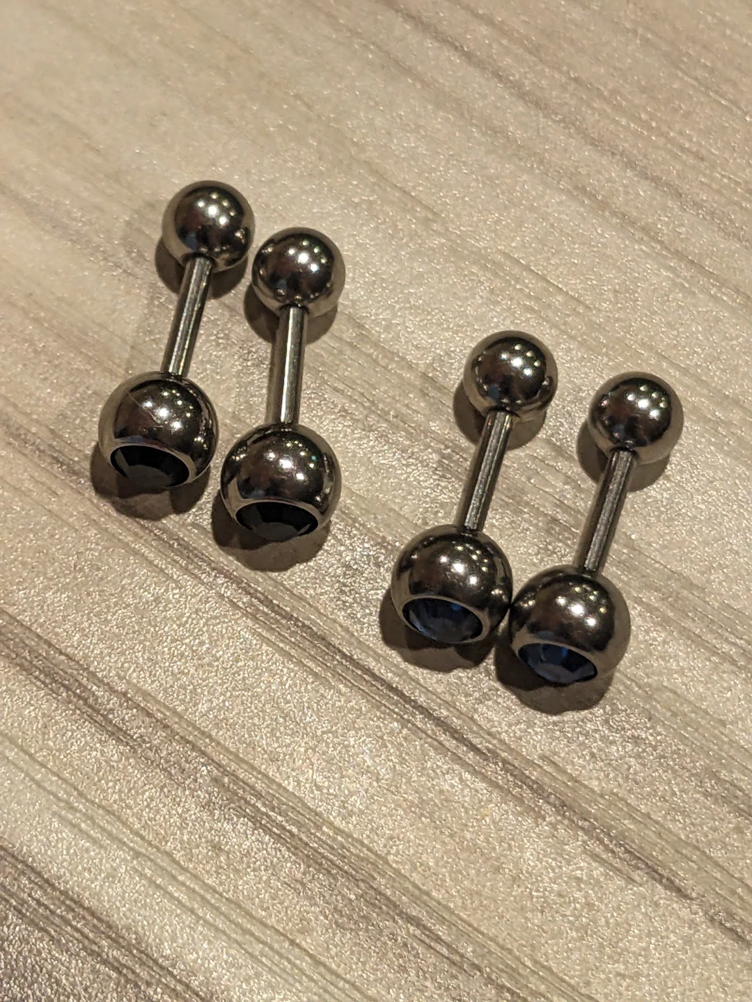 Two Pairs Stainless Steel Barbell Studs - photo 3