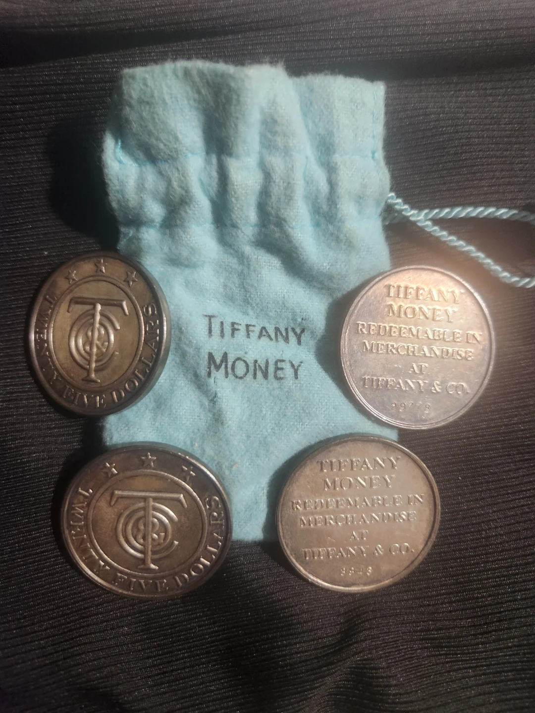 Tiffany & Co. Vintage 25$ Tokens (4)