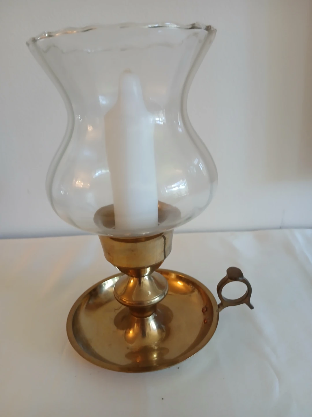 Solid Brass Candle Holder Hurricane Lamp