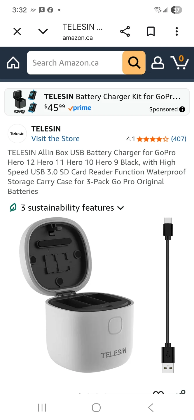 Battery charger for go pro - photo 2