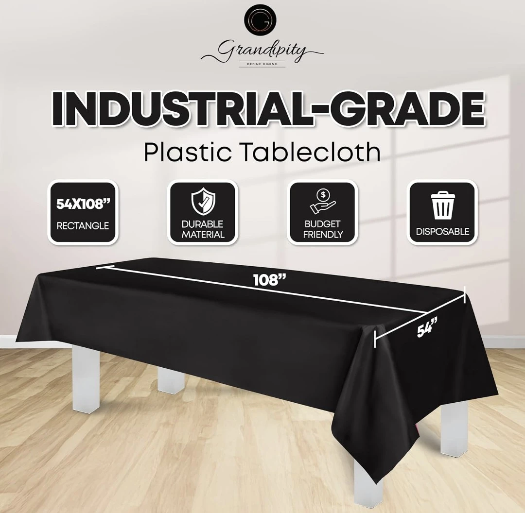 New Plastic Tablecloths - 54" x 108" - photo 3
