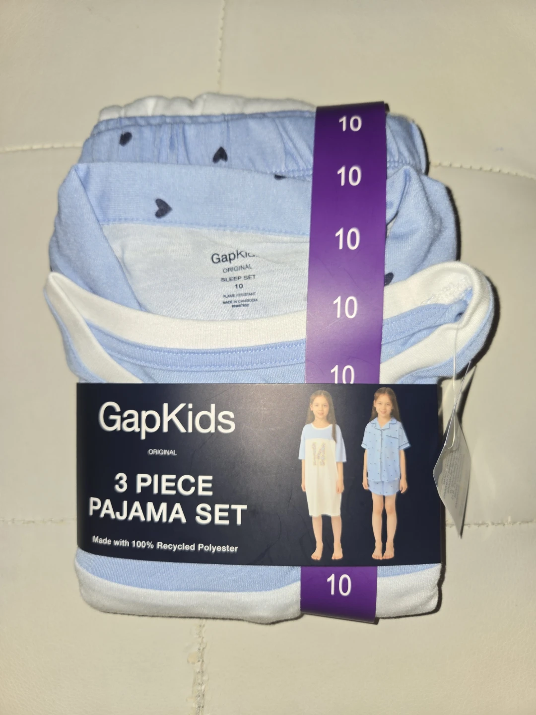 GapKids 3 Piece Pajama Set Size 10