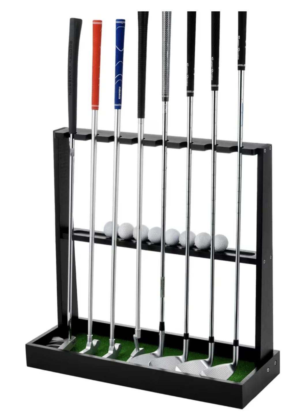 Golf Club and Ball Organizer Rack