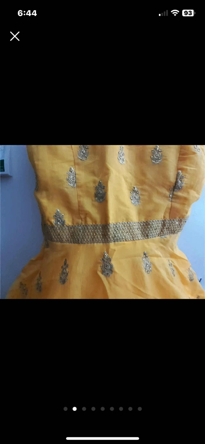Yellow Embellished Maxi Dress - photo 4