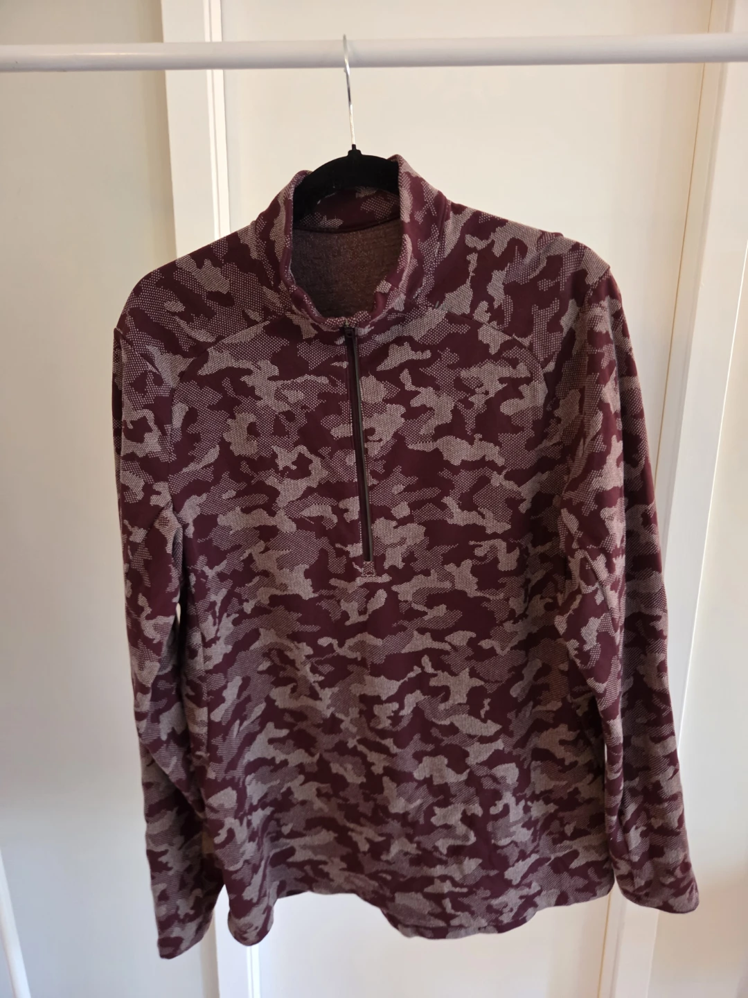 Lululemon Maroon Camouflage 1/4 Zip Pullover