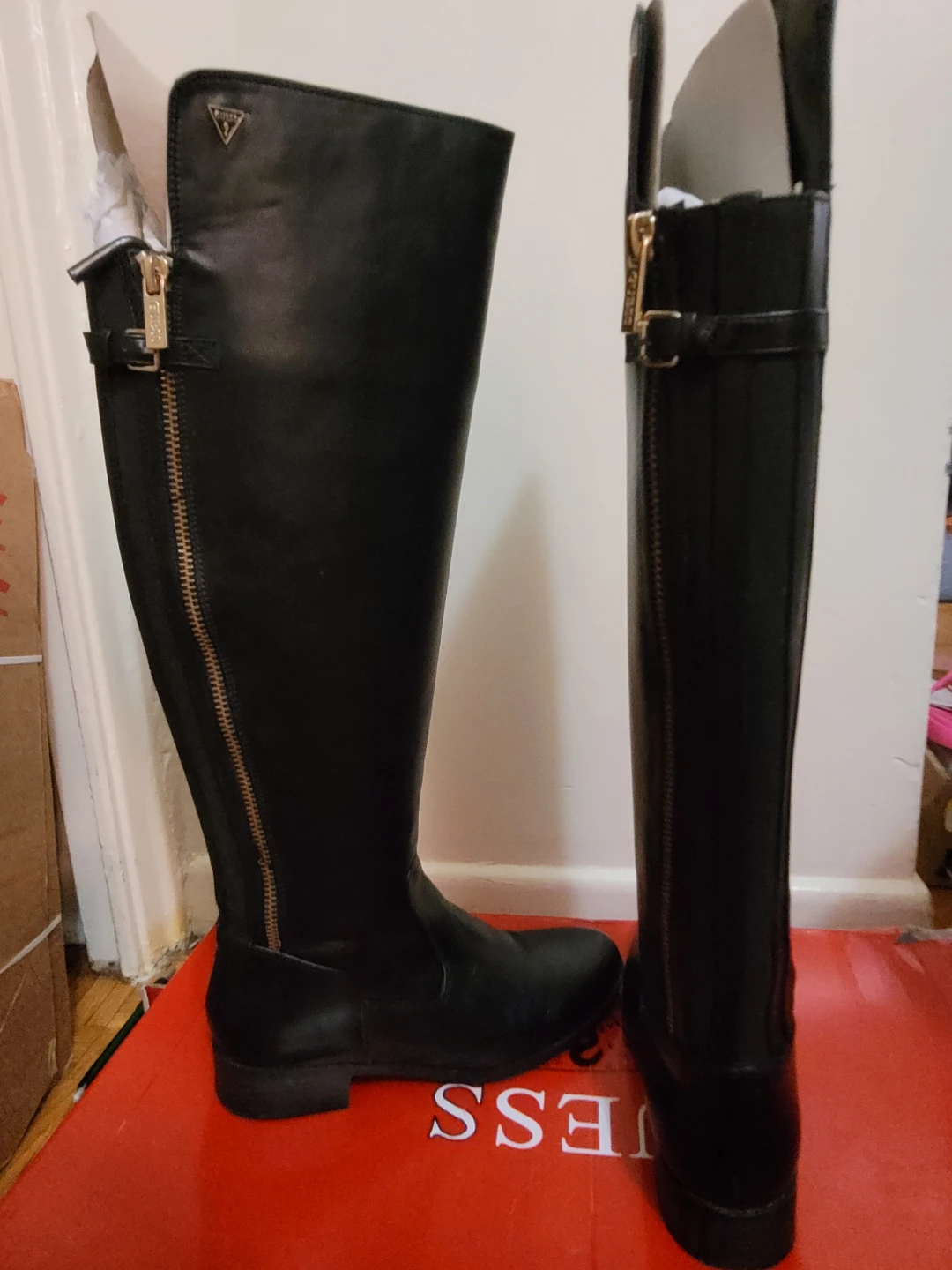 Black Guess Knee-High Boots sz 9 - photo 2