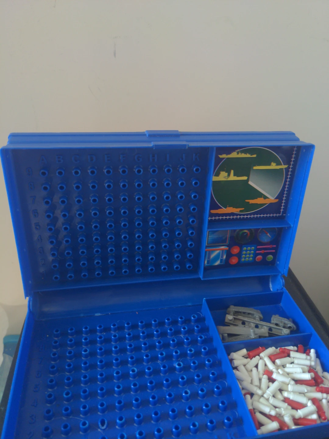 Blue Battleship Game - Complete with Pegs and Ships