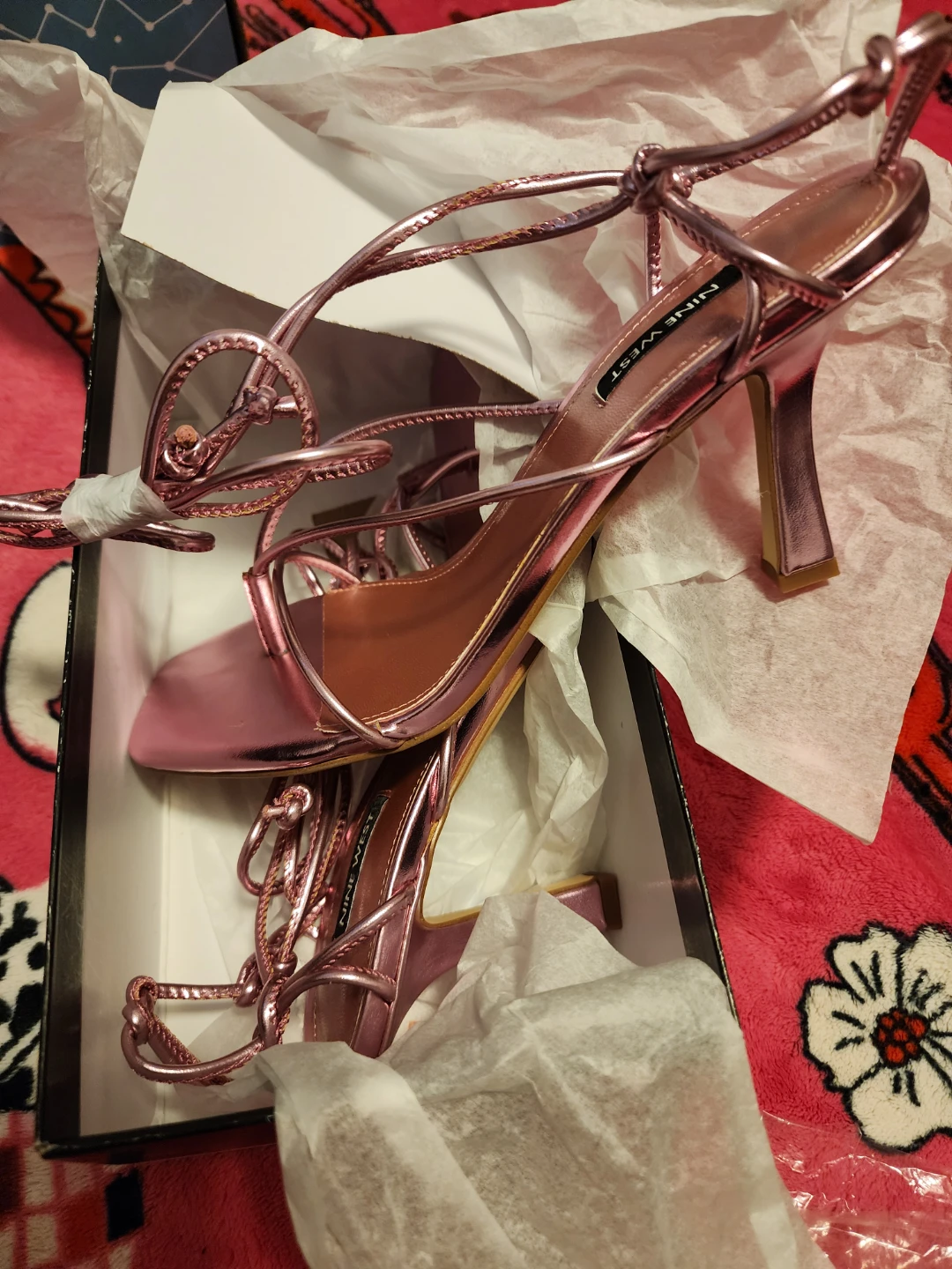 Nine West YARIN3 Women's Rose Gold Strappy Heels - photo 3