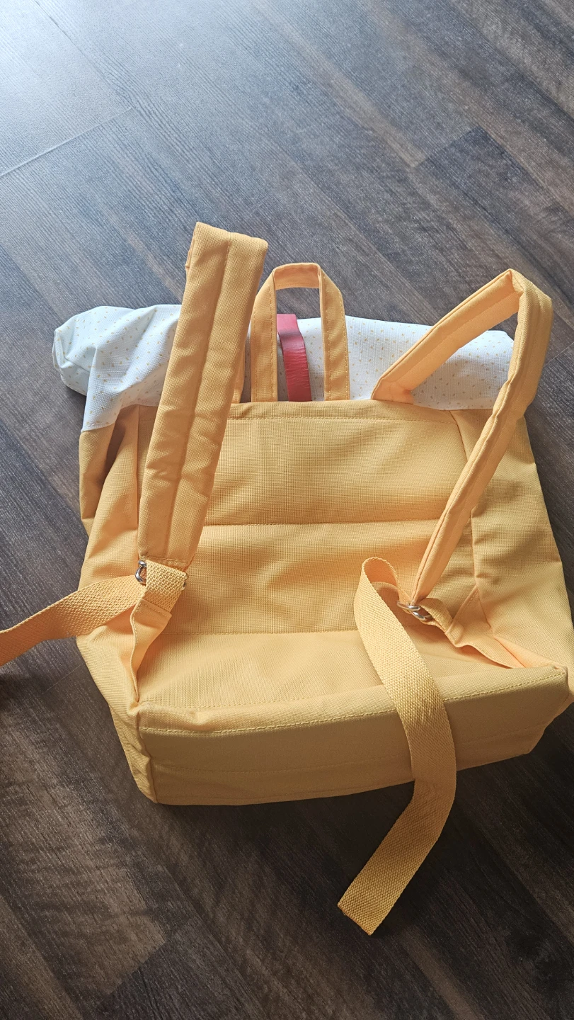 Yellow Polka Dot Roll-Top Backpack/Duffel Bag - photo 3