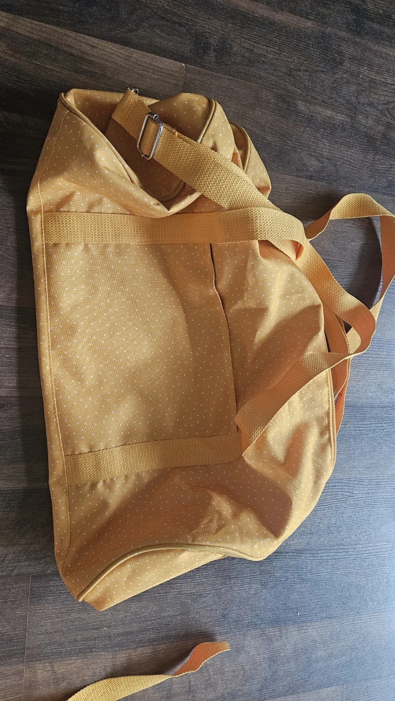 Yellow Polka Dot Roll-Top Backpack/Duffel Bag - photo 5