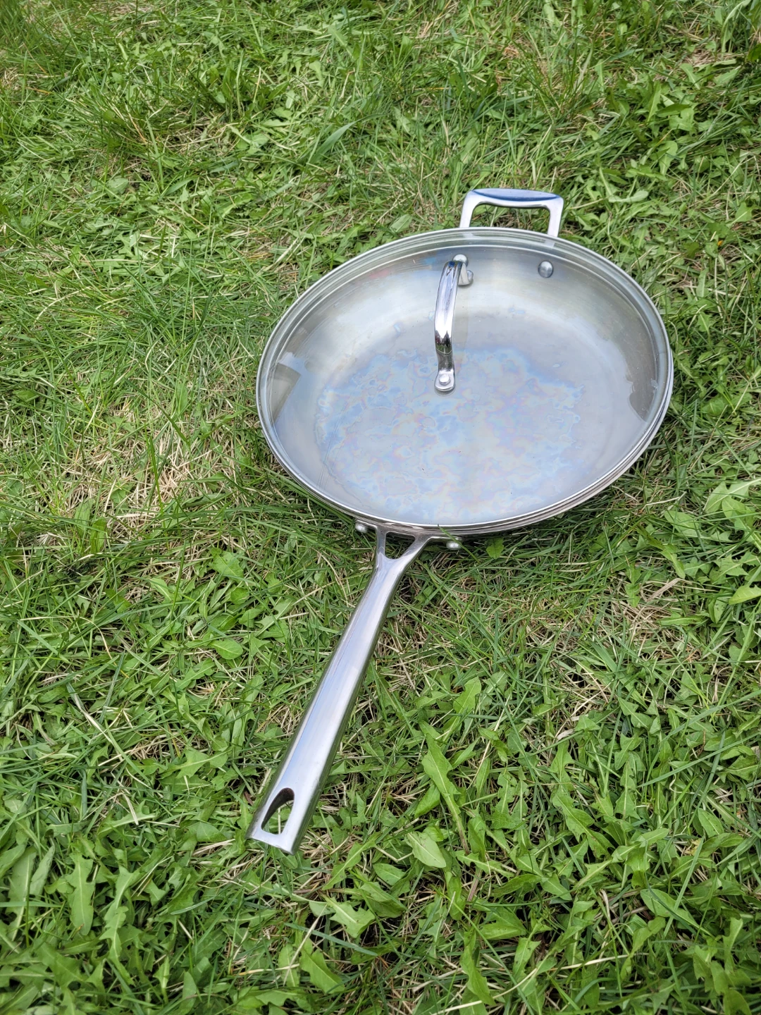 Stainless Steel Frying Pan with Glass Lid