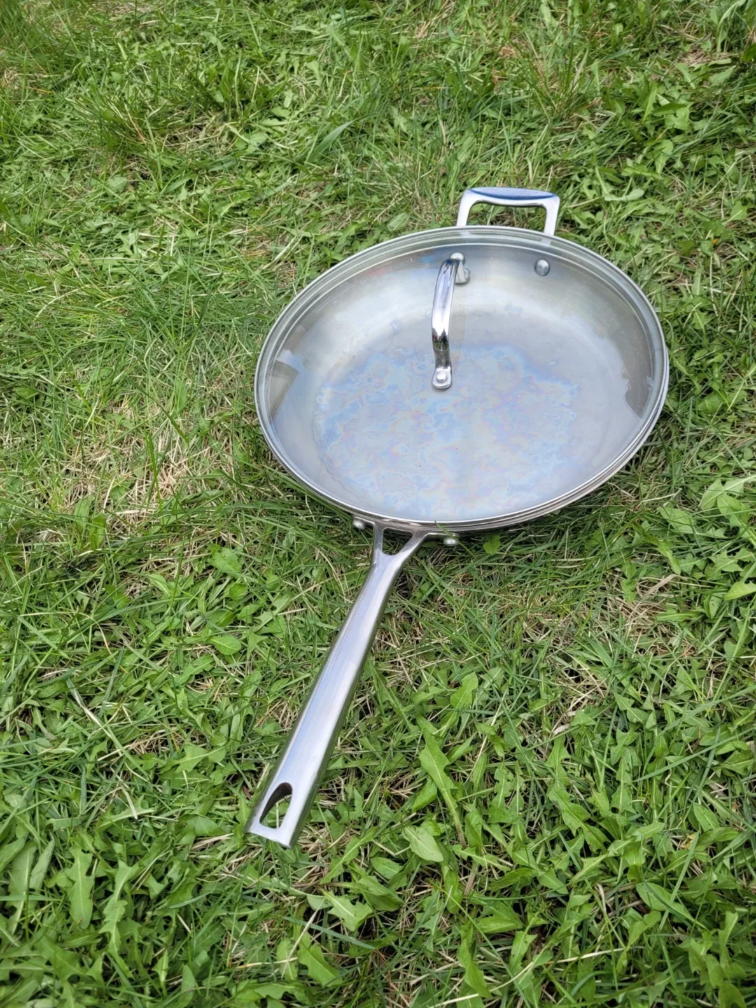 Stainless Steel Frying Pan with Glass Lid