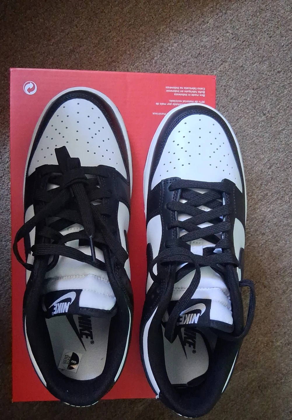 Nike Dunk Low "Panda" size 8 men - photo 2