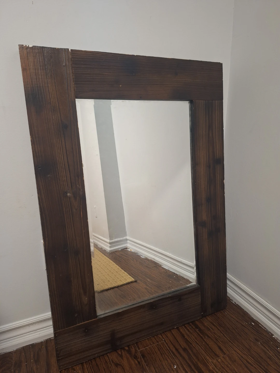 Rustic Wood Framed Mirror