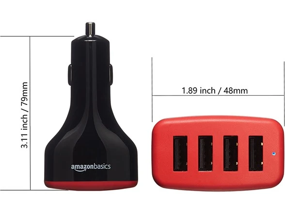 Brand New sealed Amazon Basics 48W 4-Port USB-A Car Fast Charger - photo 2
