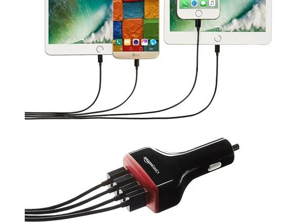 Brand New sealed Amazon Basics 48W 4-Port USB-A Car Fast Charger - photo 3